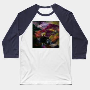 Japanese Garden with Bridge Baseball T-Shirt